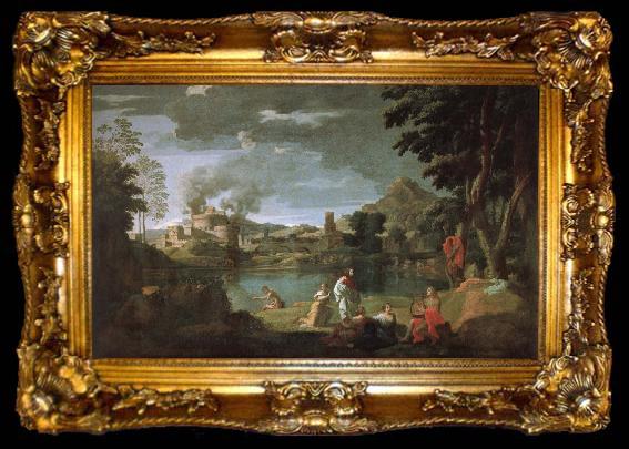 framed  Nicolas Poussin Russian ears Phillips and Eurydice, ta009-2